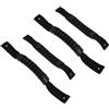 Yardwe 4 Pezzi Maniglia per Kayak di Ricambio in PVC e Nylon Nera | Design a Doppia Presa, per Surfboard e Canoa, Struttura Piatta e Tonda