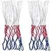 Ruvan Set di 2 reti di ricambio per canestro da basket, robusta rete per uso esterno | Sostituzione rapida per canestro da basket, set di 2 reti in robusto nylon/PP per campi esterni