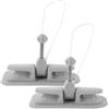 SAFIGLE 2 Pezzi Supporto per Remi per Gommoni e Dinghy, Lega di Alluminio | Foro da 10mm, Design Preforato, Installazione Rapida, Compatibile Pagaie e Applicazioni Versatili