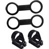 BESPORTBLE Set 4Pezzi Supporto per Cinturino da Snorkeling in Silicone e ABS Nero per Maschera Subacquea e Boccaglio, Flessibile, per Immersioni