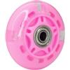 Wswqop Pattini in Linea Bambini Ruote Luminescenti Durature Cuscinetti a Basso Rumore Set Sostituzione Completo Facile Installazione Adatti a Notti Estive Tempo Libero Lungomare, Rosa, 64mm