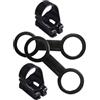 TEHAUX Set 4Pezzi Fibbia per Maschera Subacquea e Tubo Snorkel in Silicone e ABS Nero, Regolabile e Universale, per Sport Acquatici