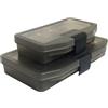 Uonlytech 2 Pezzi Scatola Portaesche da Pesca a 5 Scomparti, Plastica, Grigio | Struttura a Strato Singolo, Formato Portatile, Adatta per Casa e Pesca, Design Pratico e Facile da Riporre