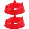 VANZACK Supporto per Palloni a Angoli Base Robusta in Pp Rosso | Espositore per Palloni da Rugby e Football, Design Semplice ed Elegante, per Casa e Ufficio