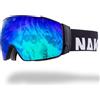 NAKED Optics Le STORM Maschere da Sci per Uomini, Maschere da Sci per Donne, Maschere da Snowboard, Maschere da Sci con Lenti Intercambiabili (STORM OTG Nero)