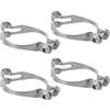 Kichvoe 4 Pezzi Morsetto in Metallo per Cavi Bici, Clip Regolabile per Guida del Cavo Freno, Installazione Facile e Presa Sicura, per Accessori per Ciclisti