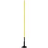 Fzaqwen Cono Allenamento Bambini Palo Calcio Slalom Dribbling Agilità Base in Gomma con Picchetto Materiale PVC Acciaio Struttura Solida Trasporto Comodo, Giallo, 1.5 Metri