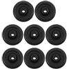 HANABASS 8 Pezzi Rullo per Allenamento, Ruota per Attrezzatura Fitness, Plastica Pp e Poliammide, Nero, Rotazione 360°, Design Silenzioso, per Cyclette e Tapis