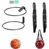 Gcrdplat 2 supporti pieghevoli da parete per pallacanestro da 17,8 cm, con 2 borse a rete per palline