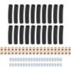 Domary Kit Dadi Connettore Cavo Calibro 10 Confezione da 20 Terminali in Rame 10 AWG con Tubo Termorestringente e Chiavi Esagonali Connessione Rapida del Cablaggio