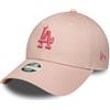 New Era 9Forty League Essential MLB Los Angeles Dodgers Cappello da baseball da donna rosa pastello