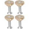POPETPOP 4 Set Viti a T con Dado Alato in Ottone M6 per Kayak e Timone | Rondelle Metalliche Incluse, per Installazione in Attività Acquatiche, Lavorazione Precisa e Collegamento Stabile