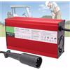 HYDTGZ Caricabatterie da 15 A 48 V per Golf Cart Club Car Connettore Rotondo A 3 Pin, Caricabatterie Intelligente per Batterie al Piombo Acido