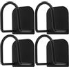 Angoily 4 Pezzi Supporto da Parete per Bilancia Corpo in Acciaio Inox Nero