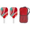 YUKOFE Set di Racchette Racchetta Leggera in Fibra di Vetro Attrezzatura Sportiva Portatile con Borsa per Il Trasporto per Uomo Donna Gioco all'aperto al Coperto Dimensioni Professionali