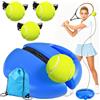 FIHODONE Set di 3 palline da tennis con corda, set da tennis rotondo blu e borsa per il trasporto, per adulti, per esterni, parco, giardino