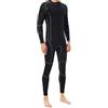 Wswqop Muta Subacquea Donna Tuta da Nuoto Neoprene 3mm Snorkeling Surf Protezione Asciugatura Rapida Riduzione Resistenza Comfort Traspirante Adatta per, 4XL, Uomo Nero