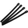 Beatifufu 4 Pezzi Cinghia Fibbia per Pattini Nera in PVC Regolabile 250