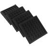 YARNOW Tappeto Antivibrazione Assorbente Urti Nero 4 Pezzi in Gomma Stabile e Facile da Pulire per Tapis da Corsa e Attrezzature Fitness per Palestra Domestica
