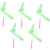 SAFIGLE 5 Pezzi Nastro Danza Ritmica 4m Manico, Bastone Verde | Frp e Nastro, per Allenamento Danza e Attività All'aperto, Colori Vivaci Anti-sbiadimento, Set Portatile