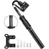 Diyife Pompa per Bicicletta con Manometro, [100 PSI] [Con Accessori] Diyife Mini Pompa Bici, Pompa Bici Portatile, Pompa da Bicicletta per Valvole Presta e Schrader, per Bici da Strada, MTB, BMX e Palloni