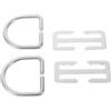 BESTOMZ 2 Set per Cintura da Immersione in Acciaio Inox con D-Ring | Colore Argento, per Sport Acquatici e Scuba Diving, Accessorio con Connessione Rapida