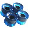 Wswqop 4 Pezzi Ruote Skateboard Ruote Pattino Longboard Rotelle Poliuretano 78A Montaggio Semplice per Rimpiazzo Rapido E Guida Scorrevole Adatte a Pista Parco Tempo Libero, Blu Trasparente