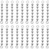 TOYANDONA 20 Pezzi Girella da Pesca a Catena 6 Perline in Acciaio Inox | Rotazione Regolare, Struttura Heavy Duty, Colore Argento, per Acque Interne e Fiume, Attrezzatura Terminale