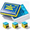 EceoThsy Set di 12 gessetti da stecca professionali di qualità professionale blu - gesso da biliardo antiscivolo per piscina Snooker ideale per giocatori domestici e professionisti per migliorare la