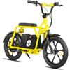JOYSTAR OYSTAR Starmoto - Bicicletta elettrica per bambini da 16 pollici, per bambini da 6 a 12 anni, con borsa portaoggetti sotto la sella, giallo