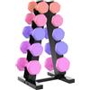 HZXXZY Supporto per manubri corti, organizer per manubri, accessori da ginnastica, perfetto per la palestra a casa, per bambini/donne, nero (5 livelli)