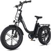 EVERCROSS EK6 Ultra Bicicletta Elettrica Fat Bike 20 con 250W & APP & NFC | E-Bike All-Terrain con 864 Wh BMS Batteria, Freni a disco idraulici, Sospensione Anteriore, 7 Velocità, Coppia di 62 Nm