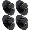TEHAUX 4 Pezzi Supporto per Motore Kayak in PVC Nero Resistente all'Usura Regolazione di Posizione, Staffa di Montaggio Raffinata per Canoa e Pesca Outdoor