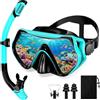 SUNTRIVA Maschera Subacquea Adulti Panoramica 180° con Maschera e Boccaglio