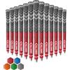 Full Choice Cross - Manopole da golf standard, confezione da 13, design a cono basso, 13 impugnature, impugnature ibride multicomposte, serie CG01, rosso