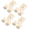 mingzhe Set di Connettori a Forcella Doppi Piggyback Confezione da 30 Terminali a Disconnessione Rapida Non Isolati Terminali per Cavi in Ottone da 0,25 Pollici Linguette Maschio