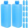 Generico 12 Pezzi Cold Storage Ice Packs Riutilizzabili in PE per Borse Termiche e Lunch Box, Leggeri per Casa e Scuola