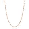 U7 Catenina Donna Oro Rosa Acciaio Inox a Graffetta da 3,4 mm, lungh.55+5cm