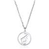 VASSAGO Ginnasta Collana Charm Regali di ginnastica per le ragazze Flipping Ginnastica Sport Cuore Collana in acciaio inox Gioielli ispirazionali Regali Donne Ginnaste Allenatori Sport Ballerina