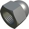 Keple M5 Dado Esagonale in Ottone di Dadi Dome Cappuccio di Protezione Esagonali Zincato (Pack of 100) per Viti/Bulloni - Standard Certificato DIN 1587 Tono Argent (5mm)
