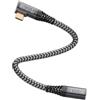 CAKOBLE prolunga usb c 3.2 gen 2,20Gbps 100W/5A prolunga usb c maschio femmina Supporta USB C 3.1 4K@60Hz HDR Cavo USB Type-C Compatibile Caricatore USB C Hub/MacBook cavo usb c 90 gradi 0.25M