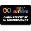 ORANGE ANTS Scheda ansiosa per disturbo dello spettro autistico non verbale autistico (ASD) con pannello scrivibile e cordino modellato, scheda di contatto di emergenza per autismo (design 3)