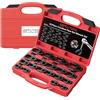 GETLITOOL Set 19PZ Chiavi a Forcella Aperta per Tubi in Cr-Mo, 12pz 3/8 (8-19mm) e 7pz 1/2 (21-32mm), Chiave Crowfoot con Valigetta Rigida, Chiavi a Bussola Aperta per Auto Idraulica Officina DIY