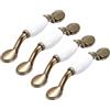 generic 4 pomelli in ceramica vintage per cassetti e armadietti, pomelli in ceramica retrò, per cassetti, credenze, credenze, maniglie per cucina, bagno, maniglie bianche
