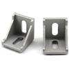 SeeRaphee Set di 15 connettori angolari in alluminio per profilo in alluminio serie 4040, staffa a L con guida a T in lega di alluminio, accessori per estrusione in alluminio