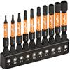 toolant - Set inserti esagonali da percussione, metrico, 10 pezzi