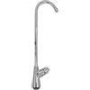 SpringClear Rubinetto a collo di cigno con pulsante trasparente a molla | Rubinetto cromato per fontana dell'acqua potabile | Raccordo BSP da 3/8 con connessione femmina BSP da 1/8