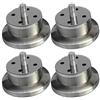 JIAOLUN123 4 Gambe per Mobili Acciaio Inossidabile 3cm Piedini per Mobili Tondo Gambe per Divani in Metallo Piedini Sostitutive Letto Tavolo Piede(3cm+M10)