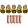 RIVERWELD Corpo pinza per lente a gas TIG 17GL332 10N24S 10 pezzi