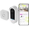 OMAJIN by Netatmo Campanello Intelligente 2K wireless, batteria, suoneria inclusa, rilevamento movimenti/persone, IP65, monitoraggio zone, audio bidirezionale, archiviazione SD/Cloud, OVD-01